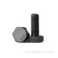 Bolt hexadecimal de zinc negro roscado